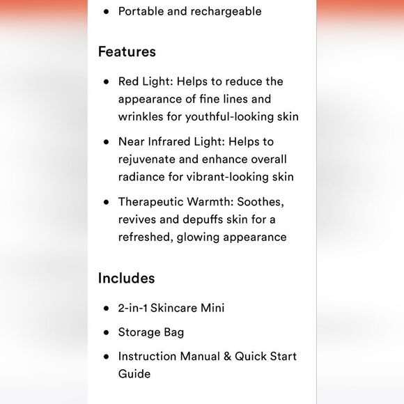 Solawave Radiant Renewal 2-In-1 Skincare Mini Light Therapy Compact Device - Picture 9 of 11